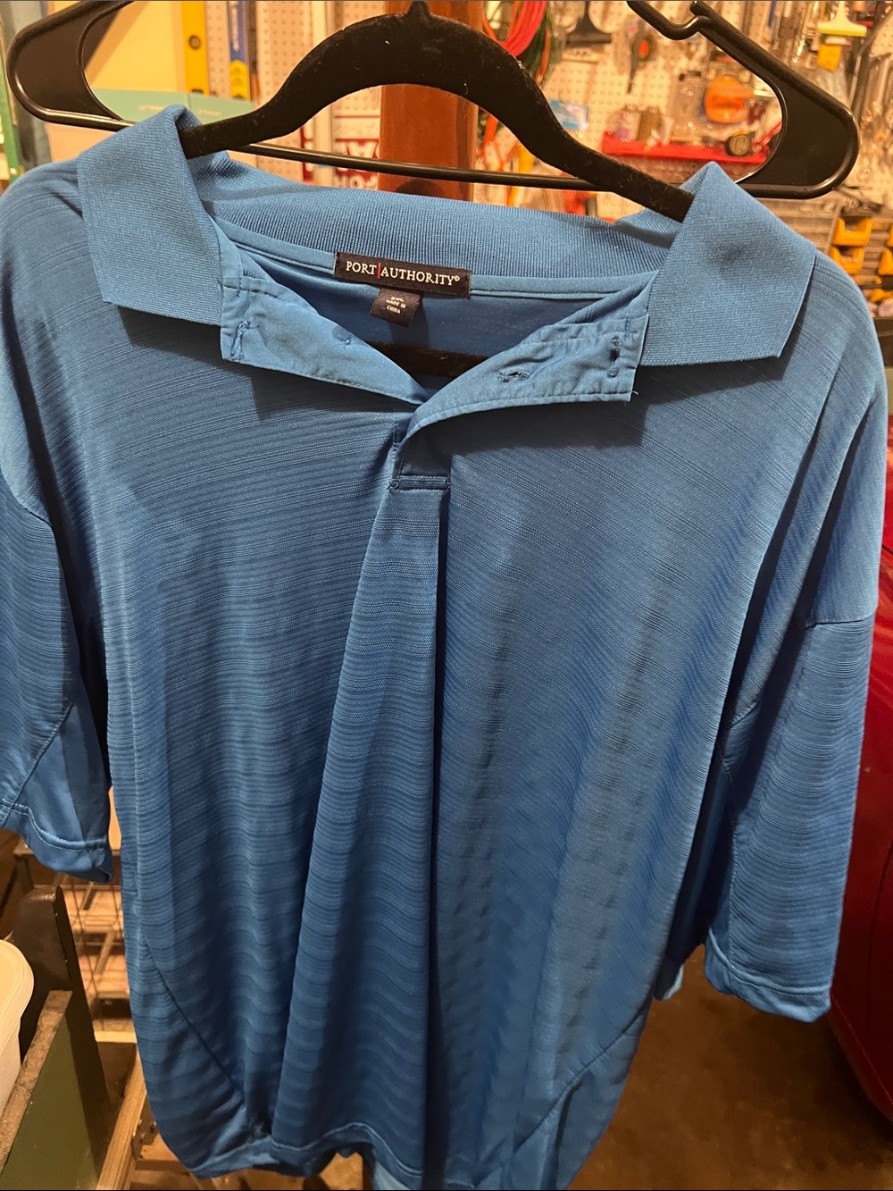Port Authority Men's Slate Blue Performance Polo